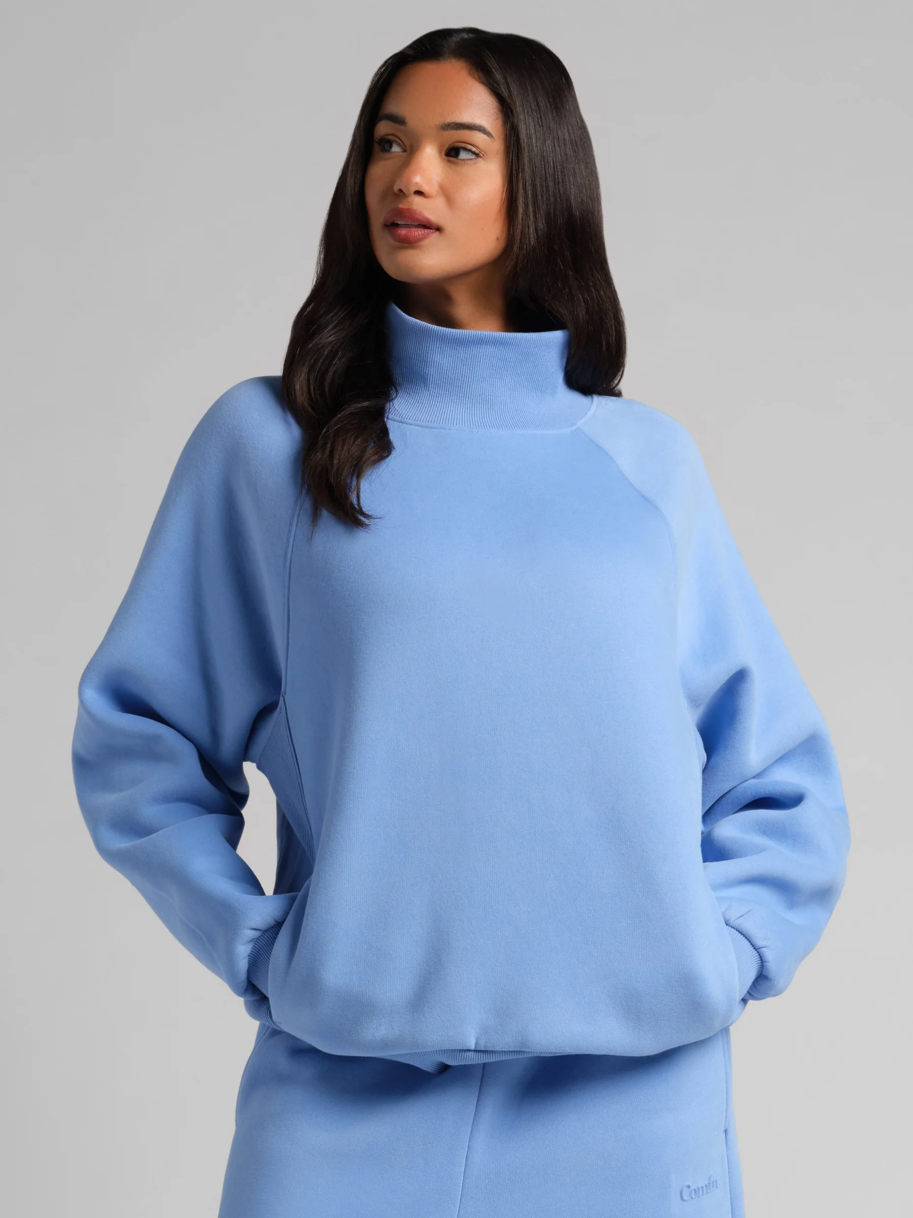 Basic Mock Neck Sweatshirt - Image 8