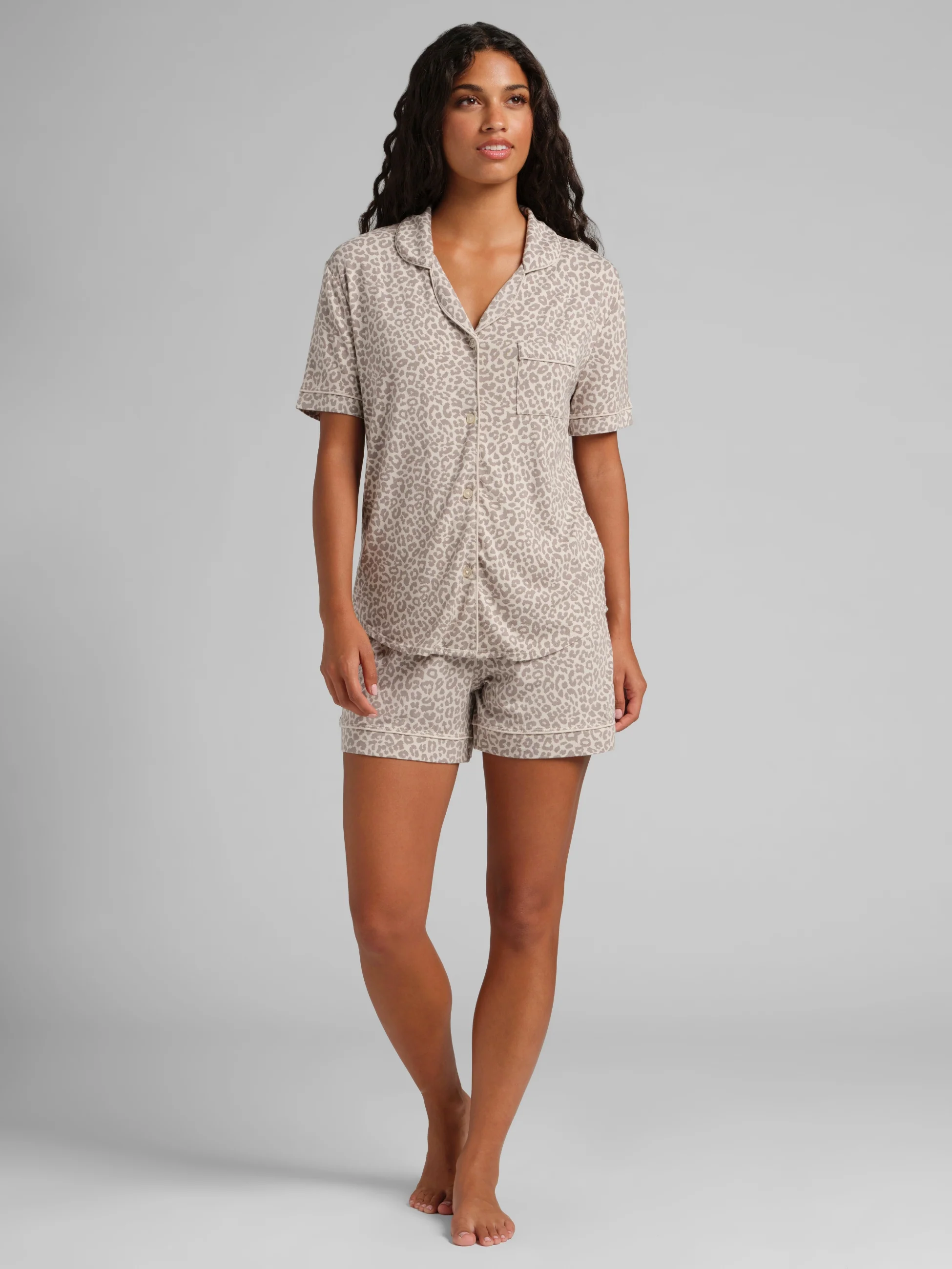 Luna Lounge Short Sleeve Short PJ Set - Image 42