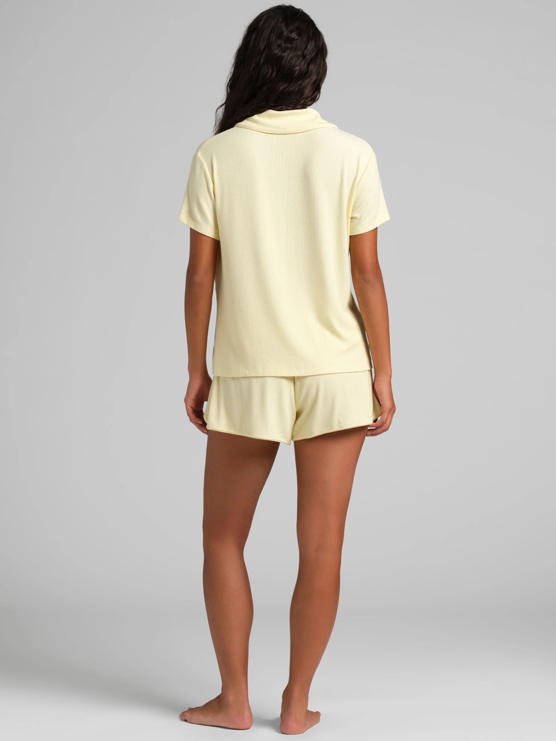 Slinky Rib Short Sleeve PJ Set - Image 3